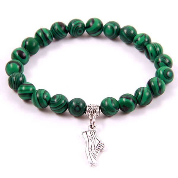 ncrhgl 8mm beaded bracelet natural stone bracelet malachite running shoes charm beads bracelets natural jewelry new female male, Black 
ncrhgl 8mm beaded bracelet natural stone bracelet malachite running shoes charm beads bracelets natural jewelry new female male, Black