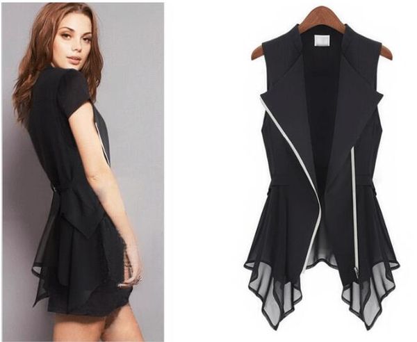 suit vest female 2018 summer new fashion slim long zipper chiffon vest female spring and autumn women black white
suit vest female 2018 summer new fashion slim long zipper chiffon vest female spring and autumn women black white