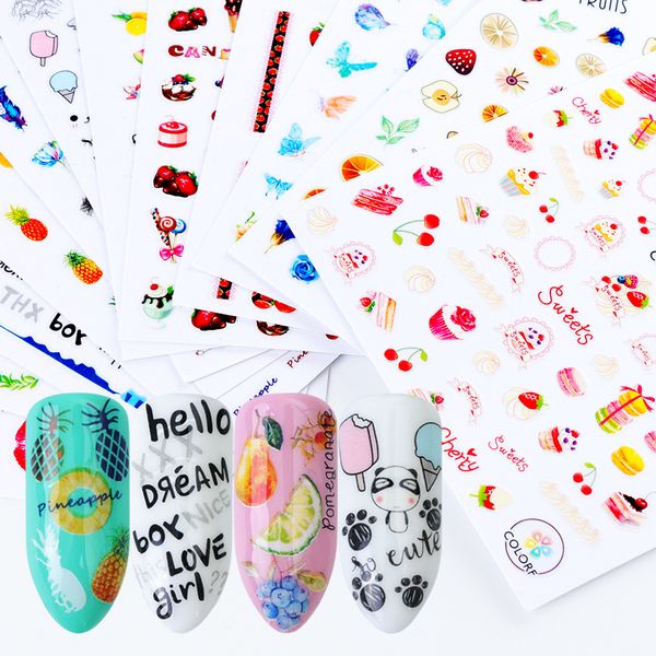nail stickers designs 12 pcs set nail fashion sticker fruits letter dessert fashion prints water transfer art decorations, Black
nail stickers designs 12 pcs set nail fashion sticker fruits letter dessert fashion prints water transfer art decorations, Black