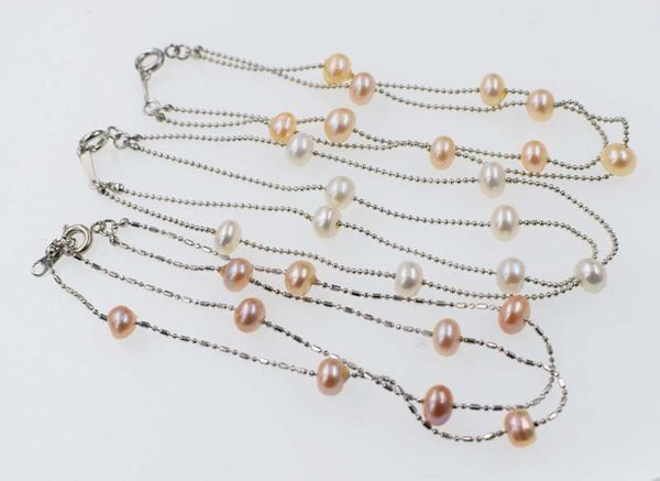 2rows freshwater pearl bracelet white/pink/purple baroque 3-5mm 8inch wholesale beads nature handcraft, Golden;silver
2rows freshwater pearl bracelet white/pink/purple baroque 3-5mm 8inch wholesale beads nature handcraft, Golden;silver