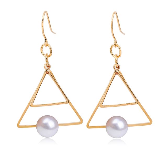 fashion simple style women drop earring charm elegant double triangular pearl earrings exquisite dangle earrings bohemian girls, Silver
fashion simple style women drop earring charm elegant double triangular pearl earrings exquisite dangle earrings bohemian girls, Silver