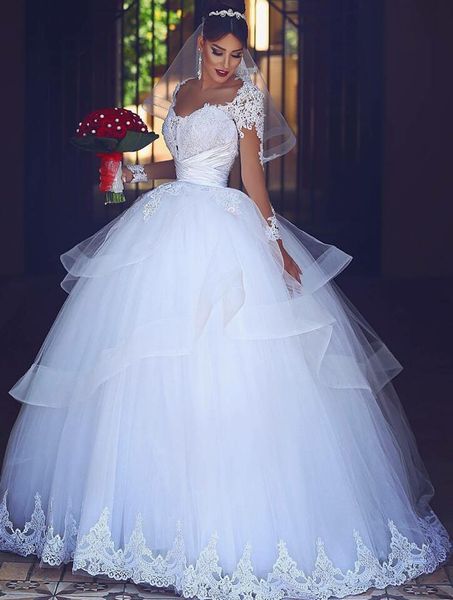 2018 white elegant sheer neck long sleeves wedding dresses vintage a line tulle bridal gowns custom made wedding gowns
2018 white elegant sheer neck long sleeves wedding dresses vintage a line tulle bridal gowns custom made wedding gowns