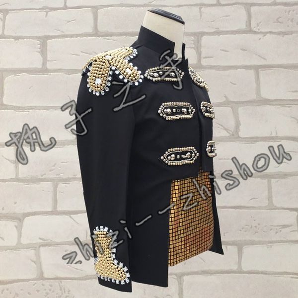 mens handsewing beading patch decoration tuxedo jacket /event/dance/stage performance stuido club jacket, White;black
mens handsewing beading patch decoration tuxedo jacket /event/dance/stage performance stuido club jacket, White;black