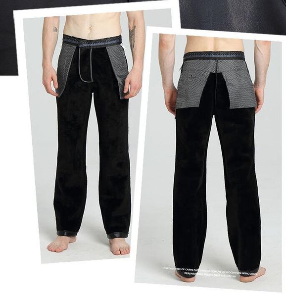 plus velvet thickening loose waterproof winter personality fashion motorcycle faux leather pants mens feet pants pu trousers men, Black
plus velvet thickening loose waterproof winter personality fashion motorcycle faux leather pants mens feet pants pu trousers men, Black