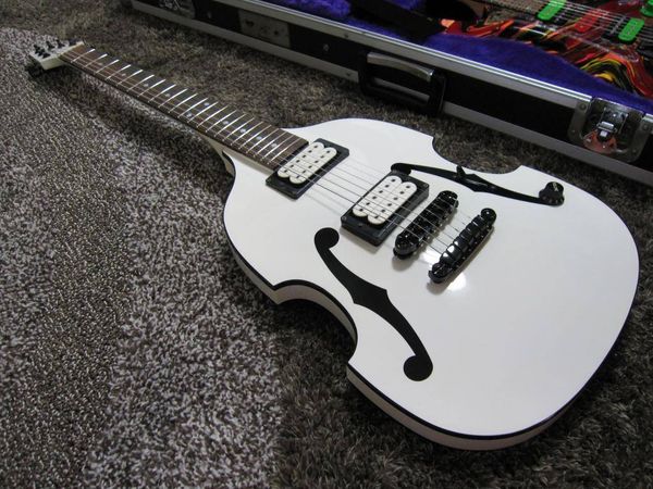 rare pgm700 pgm 700 paul gilbert mij violin white electric guitar double f hole paint, black hardware & body binding, dual single coil pu
rare pgm700 pgm 700 paul gilbert mij violin white electric guitar double f hole paint, black hardware & body binding, dual single coil pu