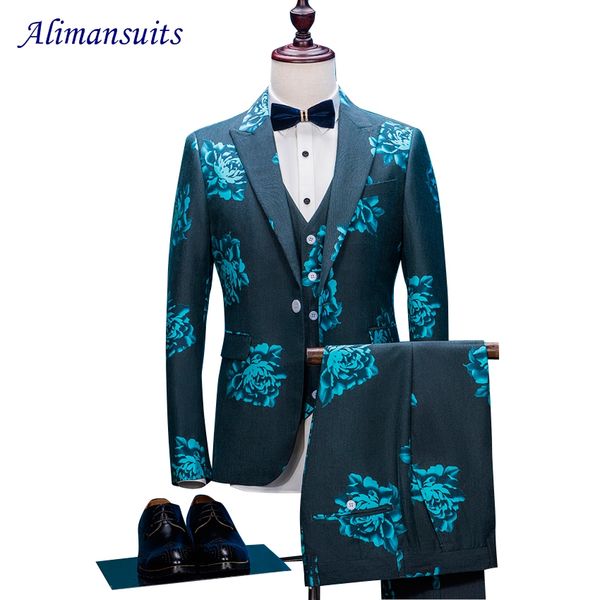 new prom men suit for men blue floral jacquard wedding suits peaked lapel 3 pieces korean slim fit dress(jacket+pant, White;black
new prom men suit for men blue floral jacquard wedding suits peaked lapel 3 pieces korean slim fit dress(jacket+pant, White;black