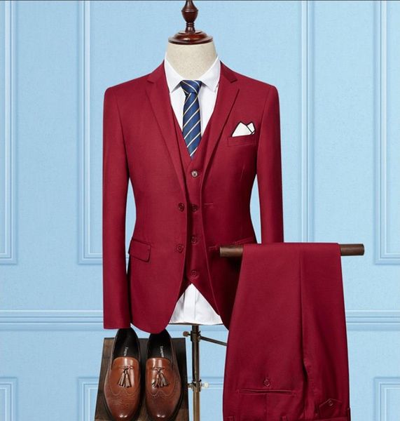 (jacket+vest+pants) costumes pour hommes men's wedding suits with pants business mens formal wear men's casual suits, White;black
(jacket+vest+pants) costumes pour hommes men's wedding suits with pants business mens formal wear men's casual suits, White;black