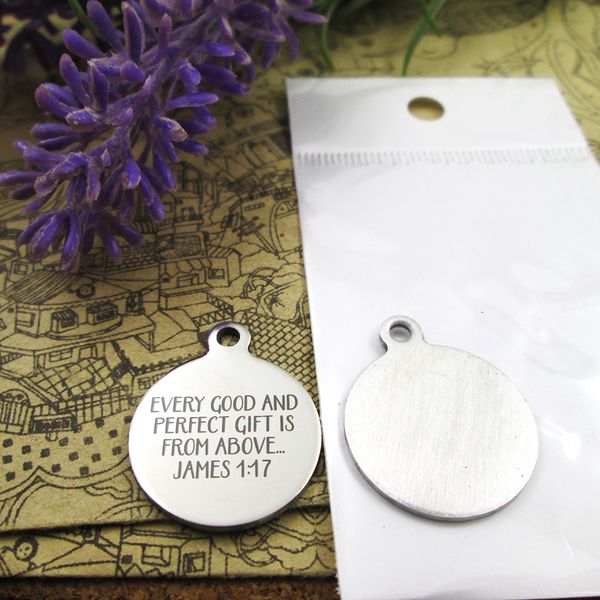 40pcs--"every good and perfect gift is from above james 1 1"stainless steel charms more style for choosing diy charms pendants for, Bronze;silver
40pcs--"every good and perfect gift is from above james 1 1"stainless steel charms more style for choosing diy charms pendants for, Bronze;silver