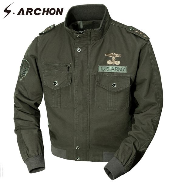 s.archon us army tactical large size jackets men winter bomber thick pilot cargo outerwear clothes warm cotton coat, Black;brown
s.archon us army tactical large size jackets men winter bomber thick pilot cargo outerwear clothes warm cotton coat, Black;brown