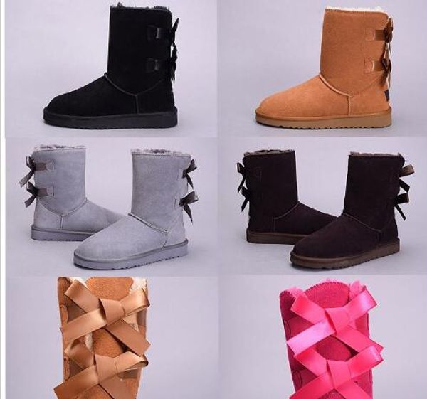 new fashion australian classic wgg 3280 high winter boots leather bow boots female boots snow boot, Black
new fashion australian classic wgg 3280 high winter boots leather bow boots female boots snow boot, Black