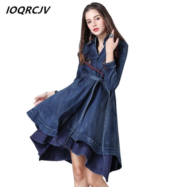 2018 new autumn women denim jacket vintage embroidered fashion long sleeve coat denim long jacket basic outerwear s163, Black;brown
2018 new autumn women denim jacket vintage embroidered fashion long sleeve coat denim long jacket basic outerwear s163, Black;brown