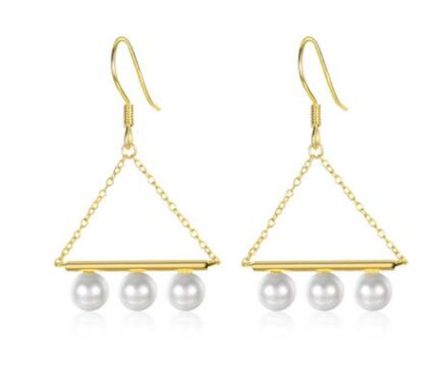 style new popular earring jewelry earring sweet 925 sterling silver geometric stud earrings triangle pearls earring drop shipping, Golden
style new popular earring jewelry earring sweet 925 sterling silver geometric stud earrings triangle pearls earring drop shipping, Golden