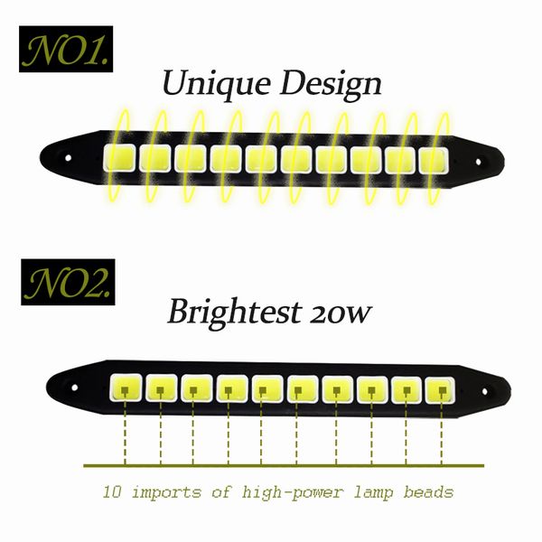 2pcs led daytime running lights car styling waterproof cob strip lights flexible led work fog lights drl bulbs car driving lamp
2pcs led daytime running lights car styling waterproof cob strip lights flexible led work fog lights drl bulbs car driving lamp