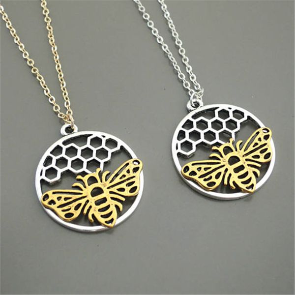 1pcs trendy cute bee necklace round honeycomb charm pendant gold/silver color 2018 honey jewelry for girls women
1pcs trendy cute bee necklace round honeycomb charm pendant gold/silver color 2018 honey jewelry for girls women