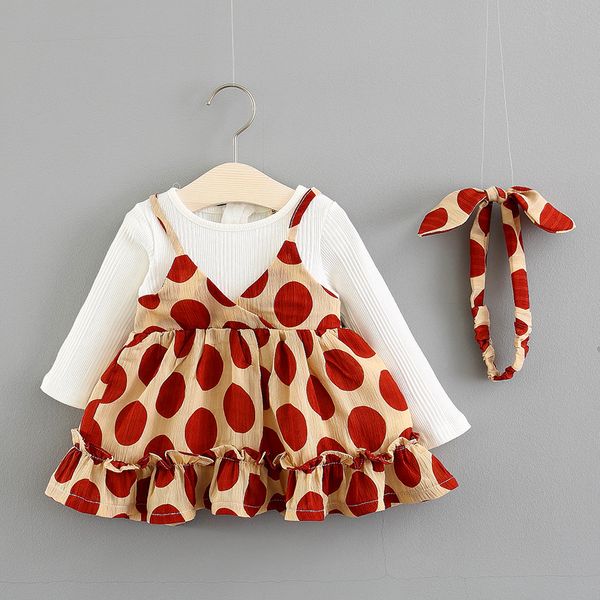 2018 autumn baby girls new fashion long sleeve good quality polka dots cotton princess dress with headband 1-3 years, Red;yellow
2018 autumn baby girls new fashion long sleeve good quality polka dots cotton princess dress with headband 1-3 years, Red;yellow