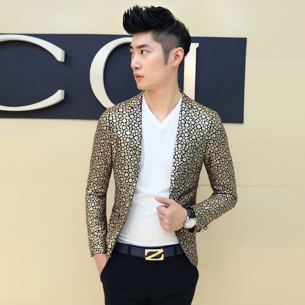 2018 autumn and winter fashion men leopard dress jacket slim small suit korean fashion leisure flower suit singer costumes, White;black
2018 autumn and winter fashion men leopard dress jacket slim small suit korean fashion leisure flower suit singer costumes, White;black