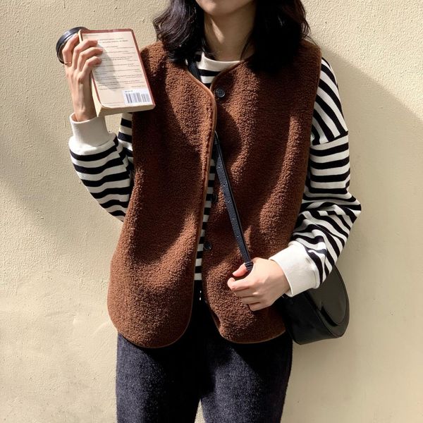 daily apparel female 2018 fashion casual jacket coat cardigan sleeveless cute vintage lamb wool vest for women apricot coffee, Black;white
daily apparel female 2018 fashion casual jacket coat cardigan sleeveless cute vintage lamb wool vest for women apricot coffee, Black;white