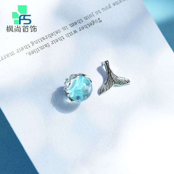2018 925 sterling sliver fairy mermaid tail eyedrop stud earrings for women blue bead asymmetric earing gift girl, Golden;silver
2018 925 sterling sliver fairy mermaid tail eyedrop stud earrings for women blue bead asymmetric earing gift girl, Golden;silver