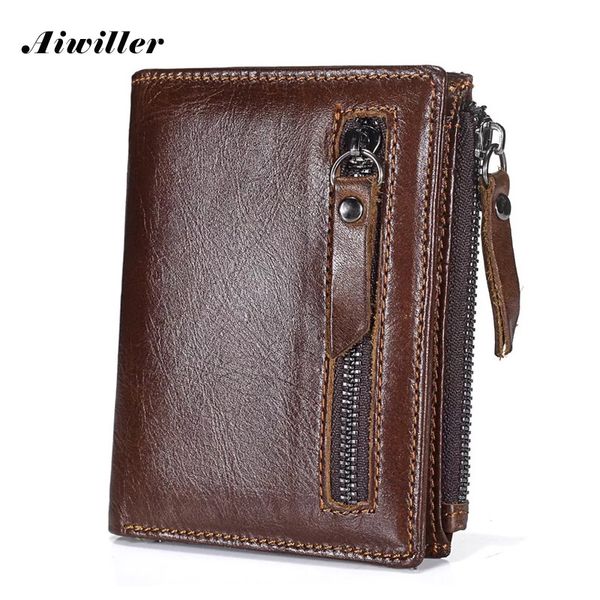 men wallets credit business card holders first layer of genuine leather double zipper credit business purse short male clutch, Red;black
men wallets credit business card holders first layer of genuine leather double zipper credit business purse short male clutch, Red;black