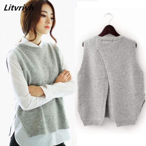 litvriyh spring autumn women pullovers vest women sweaters and pullovers female cashmere sweater female knitted vest clothing, White;black
litvriyh spring autumn women pullovers vest women sweaters and pullovers female cashmere sweater female knitted vest clothing, White;black