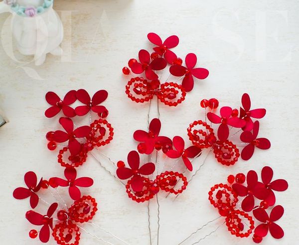 bride's new head red hair hairpin, wedding decorations, wedding gowns and accessories, Silver
bride's new head red hair hairpin, wedding decorations, wedding gowns and accessories, Silver