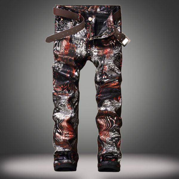 2017 new fashion men's printed jeans men slim straight print strech jeans designer pants nightclubs singers 29-38, Blue
2017 new fashion men's printed jeans men slim straight print strech jeans designer pants nightclubs singers 29-38, Blue