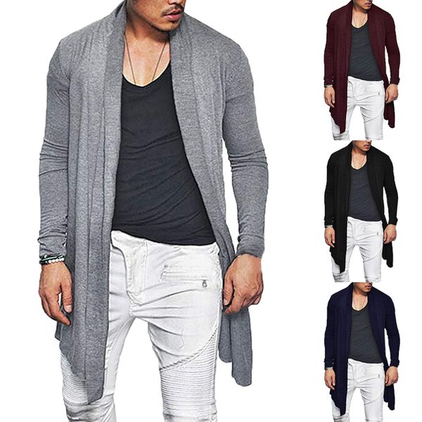 2018 autumn men outwear long jacket open stitch cardigan casual streetwear solid cloak capes fashion baggy men trench coat -3xl, Black;brown
2018 autumn men outwear long jacket open stitch cardigan casual streetwear solid cloak capes fashion baggy men trench coat -3xl, Black;brown