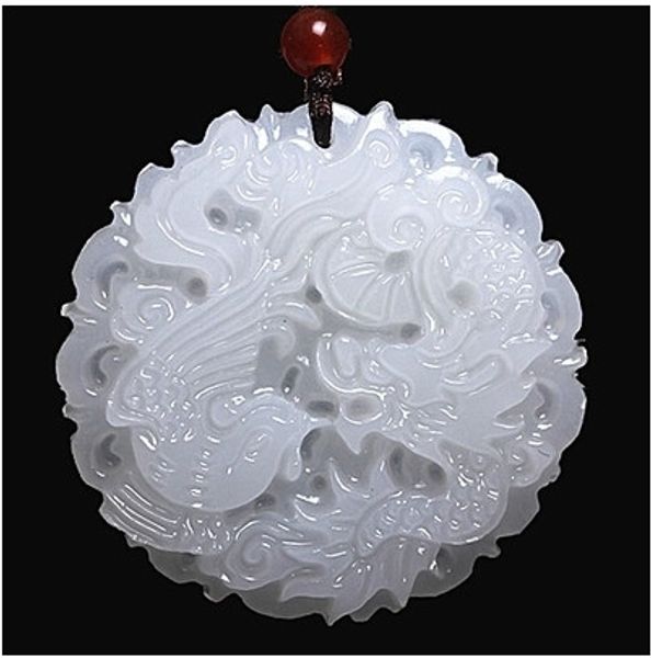 beautiful genuine handmade natural white jade carved dragon phoenix pendant + necklace fashion carving pendants jewelry, Blue;slivery
beautiful genuine handmade natural white jade carved dragon phoenix pendant + necklace fashion carving pendants jewelry, Blue;slivery