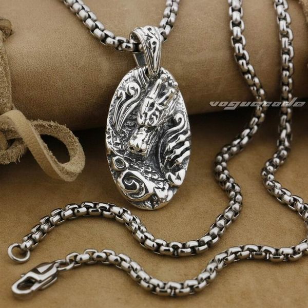 linsion 925 sterling silver dragon tag mens biker punk pendant 9e013 stainless steel necklace 24 inches
linsion 925 sterling silver dragon tag mens biker punk pendant 9e013 stainless steel necklace 24 inches