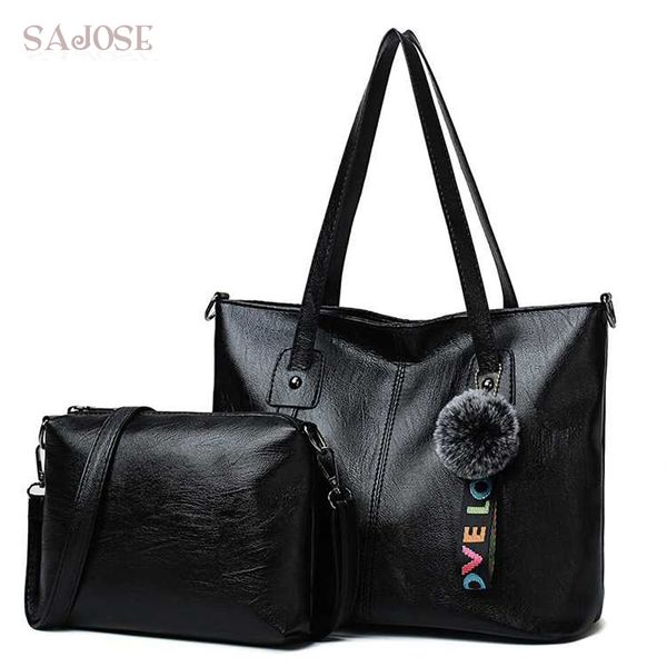 women 2 sets bag fashion casual tote bags hairball female handbag fashion shoulder bag ladies pu leather messenger
women 2 sets bag fashion casual tote bags hairball female handbag fashion shoulder bag ladies pu leather messenger