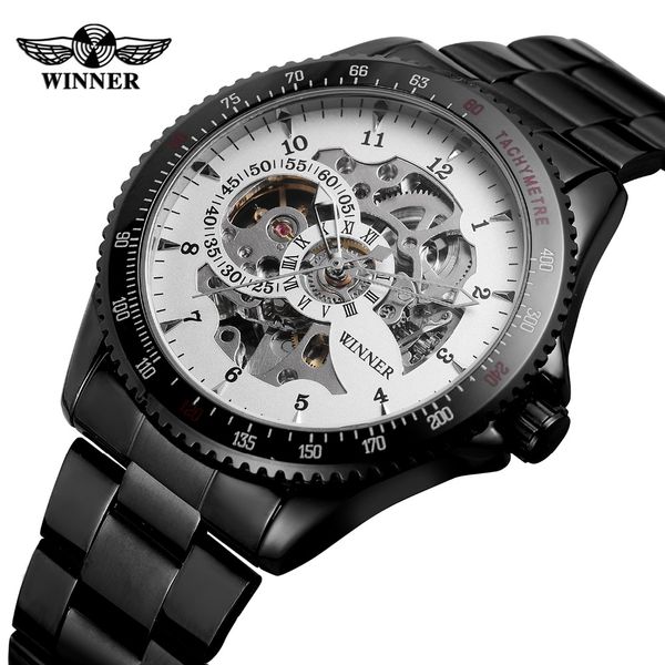 winner men's skeleton automatic mechanical watch fashion stainless steel band sport wrist watch, Slivery;brown
winner men's skeleton automatic mechanical watch fashion stainless steel band sport wrist watch, Slivery;brown