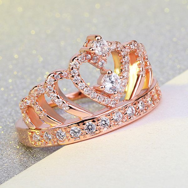 wholesale crown rings rose gold plated rings for women lady luxury cubic zirconia crystal ring wedding party jewelry, Silver
wholesale crown rings rose gold plated rings for women lady luxury cubic zirconia crystal ring wedding party jewelry, Silver