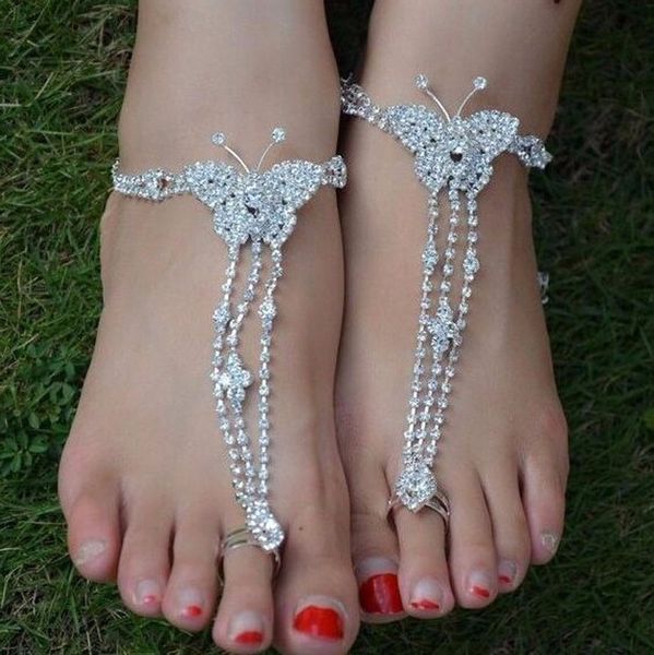 silver bridal full crystal beach barefoot sandals foot toe ankle bracelet jewelry, Red;blue
silver bridal full crystal beach barefoot sandals foot toe ankle bracelet jewelry, Red;blue
