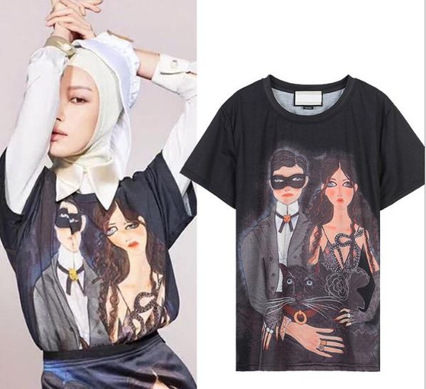 2018 BlacK Short Sleeves Cartoon Print Women's T Shirts Brand Same Style Cotton T Shirts Women M0085
2018 BlacK Short Sleeves Cartoon Print Women's T Shirts Brand Same Style Cotton T Shirts Women M0085
