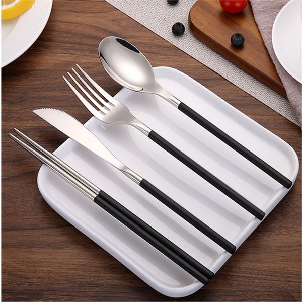 2018 silver black stainless steel spoon chopsticks knife fork silver black tableware flatware cutlery restaurant l
2018 silver black stainless steel spoon chopsticks knife fork silver black tableware flatware cutlery restaurant l