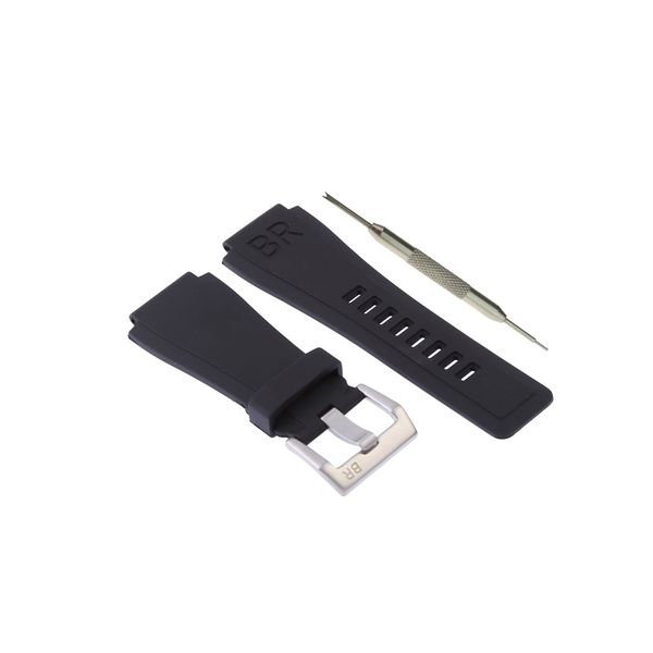 mdnen 24mm black rubber watch band strap fits for bell b&r br-01 br-03 - spring bar tool, Black;brown
mdnen 24mm black rubber watch band strap fits for bell b&r br-01 br-03 - spring bar tool, Black;brown