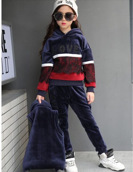 2018 winter girls clothing set boutique outfits thicken velvet hoodie pink christmas 3-piece children sports suit teenage 10, White
2018 winter girls clothing set boutique outfits thicken velvet hoodie pink christmas 3-piece children sports suit teenage 10, White
