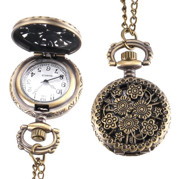 vintage pocket watch bronze color quartz watch cool chain hollow plum blossom watches ll@17, Slivery;golden
vintage pocket watch bronze color quartz watch cool chain hollow plum blossom watches ll@17, Slivery;golden