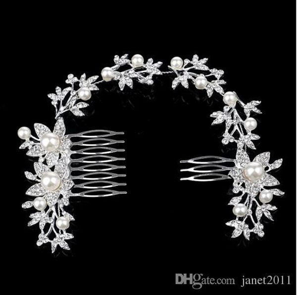 elegant long flower hair comb rhinestone hairpins bridal wedding hair accessories jewelry austrian crystals hair clips, Slivery;golden 
elegant long flower hair comb rhinestone hairpins bridal wedding hair accessories jewelry austrian crystals hair clips, Slivery;golden