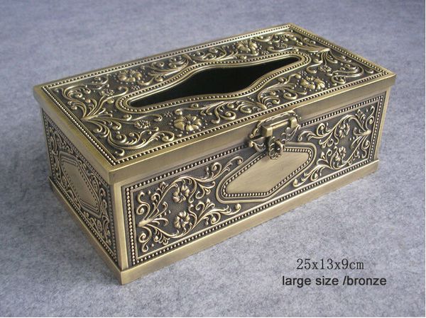 luxury vintage classic bronze alloy tin metal rectangle tissue box dispenser napkin toilet paper holder tissue box cover 349l
luxury vintage classic bronze alloy tin metal rectangle tissue box dispenser napkin toilet paper holder tissue box cover 349l
