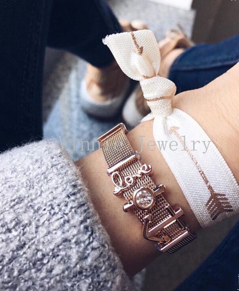 vinnie design jewelry stainless steel rose gold mesh keeper bracelet with 2-3pcs diy rose gold slide charms (not include belt, Golden;silver
vinnie design jewelry stainless steel rose gold mesh keeper bracelet with 2-3pcs diy rose gold slide charms (not include belt, Golden;silver