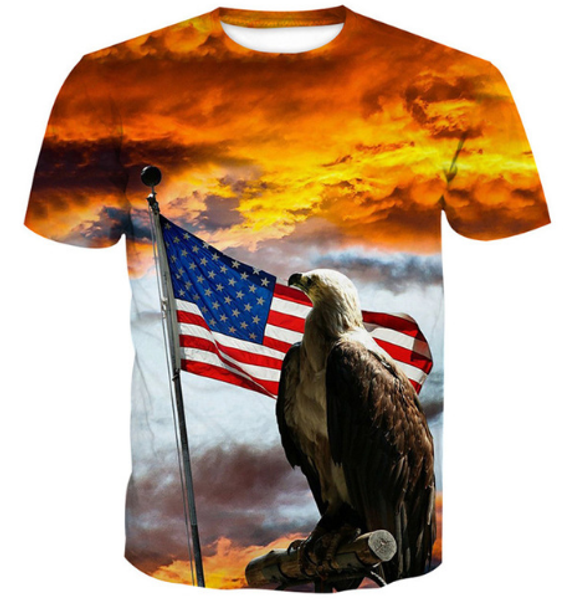 new arrival men/women sunset flag eagle 3d printed t-shirt summe fashion hip hop casual t-shirt u389, White;black
new arrival men/women sunset flag eagle 3d printed t-shirt summe fashion hip hop casual t-shirt u389, White;black