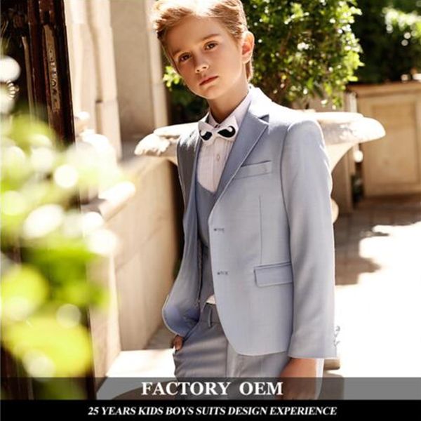new boy' formal wear light blue boys wedding suits two button kids 3 piece suits slim fit formal wear, Black
new boy' formal wear light blue boys wedding suits two button kids 3 piece suits slim fit formal wear, Black
