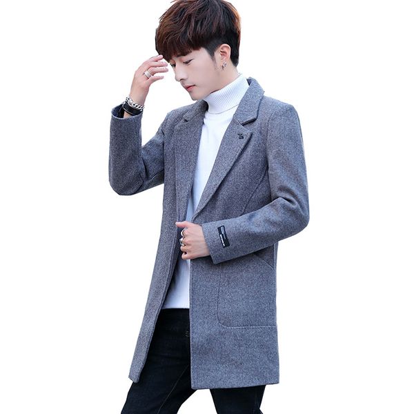 casual fashion men long woolen coat warm slim mens jacket long sleeve solid turn down collar cashmere overcoat and jacket, Black
casual fashion men long woolen coat warm slim mens jacket long sleeve solid turn down collar cashmere overcoat and jacket, Black