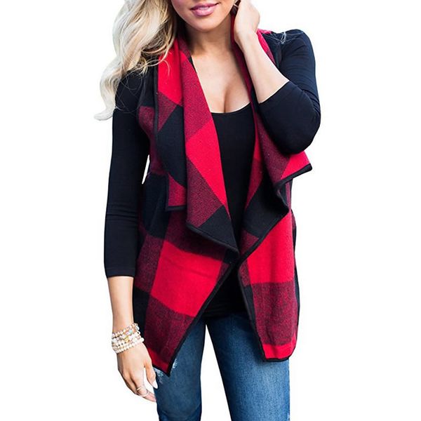 fashion red plaid womens vest autumn open stitch outwear casual cardigan coat patchwork pocket jacket fashion female clothing, Black;white
fashion red plaid womens vest autumn open stitch outwear casual cardigan coat patchwork pocket jacket fashion female clothing, Black;white