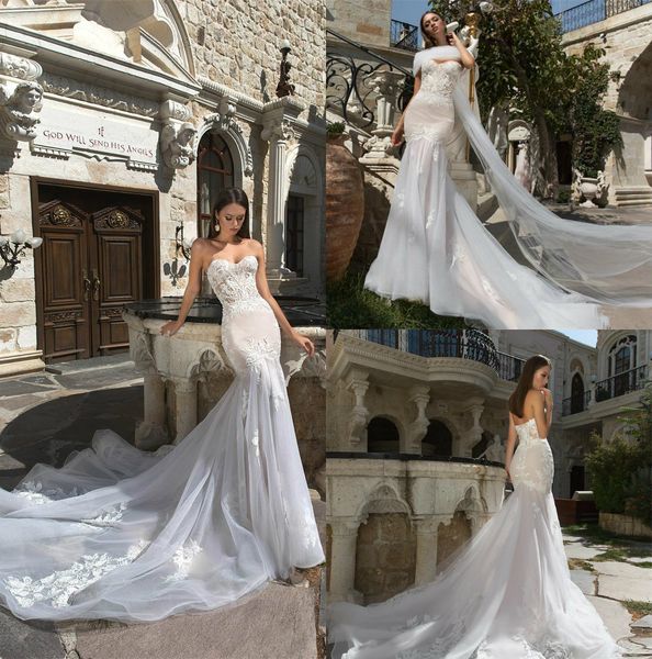vintage eva lendel mermaid wedding dresses sweetheart neck lace appliques bridal gowns sweep train elegant wedding dress, White
vintage eva lendel mermaid wedding dresses sweetheart neck lace appliques bridal gowns sweep train elegant wedding dress, White