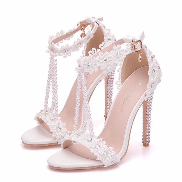 new white beading open toe shoes for women crystal high heels fashion stiletto heel wedding shoes lace flower ankle strip bridal sandals, Black
new white beading open toe shoes for women crystal high heels fashion stiletto heel wedding shoes lace flower ankle strip bridal sandals, Black