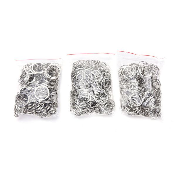 3 styles 100 pcs/set silvery stainless alloy circle diy key chains keyrings jewelry keychain key ring 25mm, Silver
3 styles 100 pcs/set silvery stainless alloy circle diy key chains keyrings jewelry keychain key ring 25mm, Silver