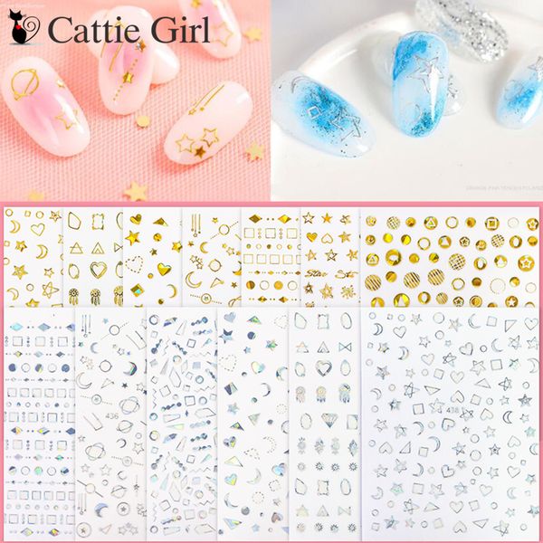 1 sheet star moon 3d nail art golden stamping stickers holographic laser nail stickers japanese accessories for decorations, Black
1 sheet star moon 3d nail art golden stamping stickers holographic laser nail stickers japanese accessories for decorations, Black