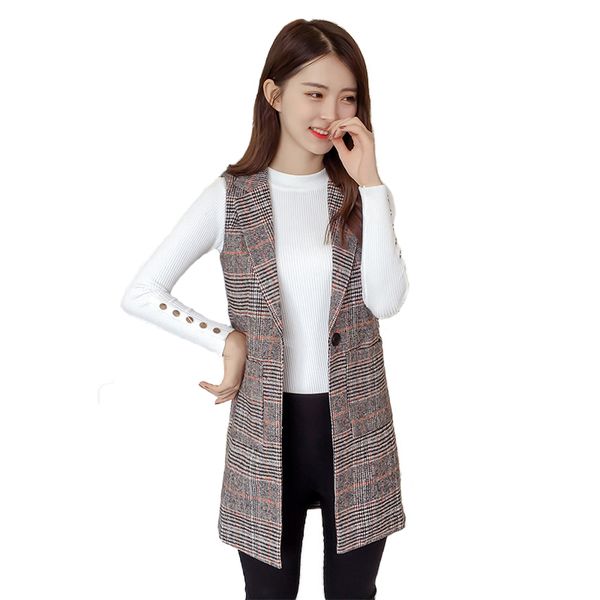 plaid vest jacket women 2018 new spring autumn fashion sleeveless blazers casual plus size slim waistcoat female n273, Black;white
plaid vest jacket women 2018 new spring autumn fashion sleeveless blazers casual plus size slim waistcoat female n273, Black;white